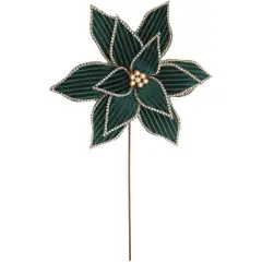 Poinsettia Natalizia Ellide Verde Scuro 32x45h