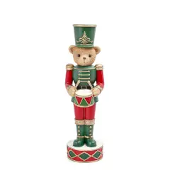Soldatino Natalizio Matlock St Orso Natalizio Verde Rosso 37,7 Cm