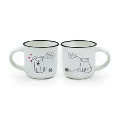 Legami - Expresso Per Due Set 2 Tazzine Da Caffè Cane E Gatto