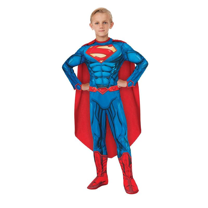 COSTUME SUPERMAN CLASSIC CON MUSCOLI TG. L - abiti bambino e bambina