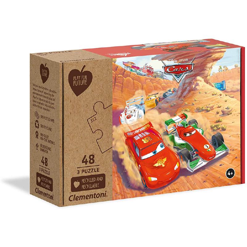 PUZZLE 3X48 PZ PFF - CARS - Puzzle in cartone