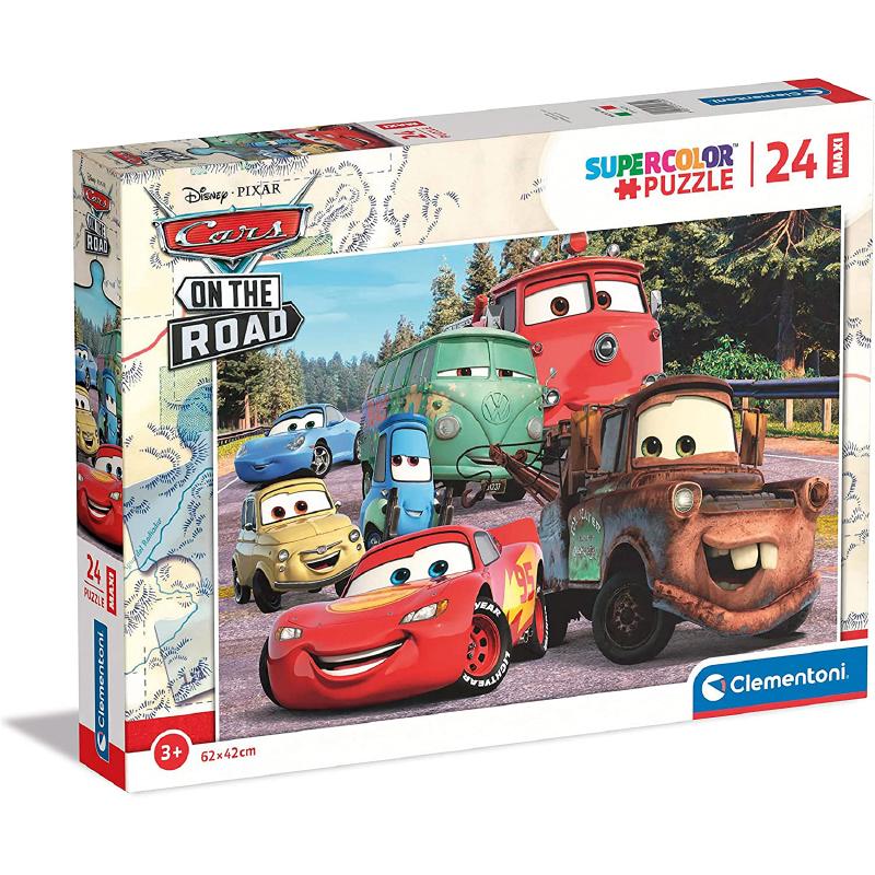 PUZZLE 24 PZ MAXI CARS ON THE ROAD - Puzzle in cartone