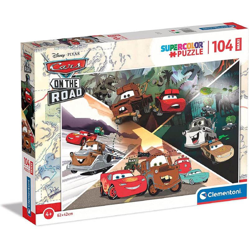 PUZZLE 104 PZ MAXI CARS ON THE ROAD - Puzzle in cartone